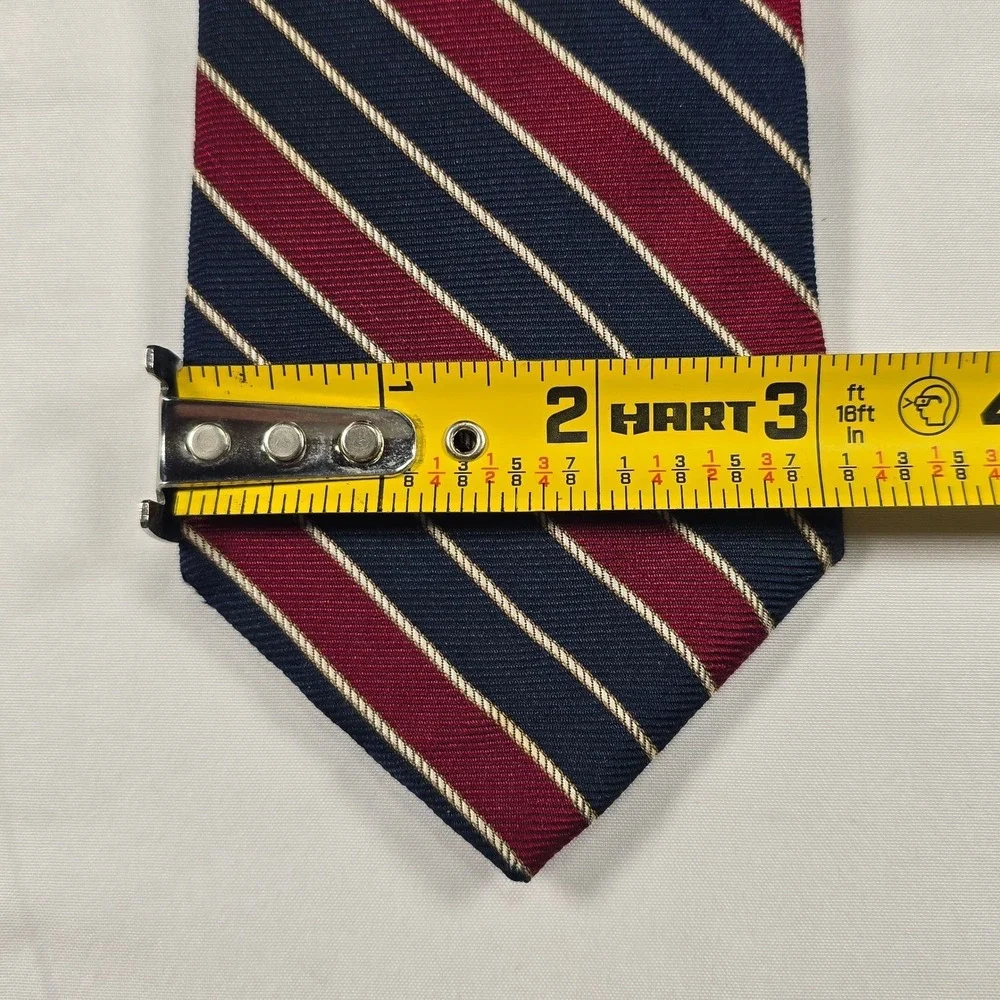 Count Dino‎ Italian Style Tie Navy Burgundy Stripe Men's Business Classic